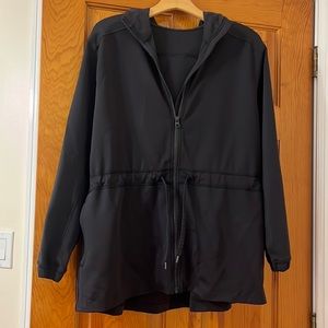Lululemon black size 10 full zip jacket with hood